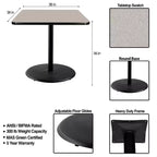 Table à manger carrée 36 po de la collection Bennet de Hampden Furnishings, Nebula noire/grise