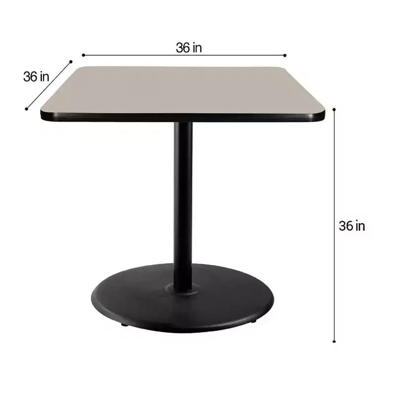 Table à manger carrée 36 po de la collection Bennet de Hampden Furnishings, Nebula noire/grise