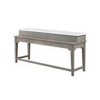 Ensemble table de salle à manger avec plateau en marbre 76" Wandella d'Acme Furniture avec rangement et tabourets cloutés