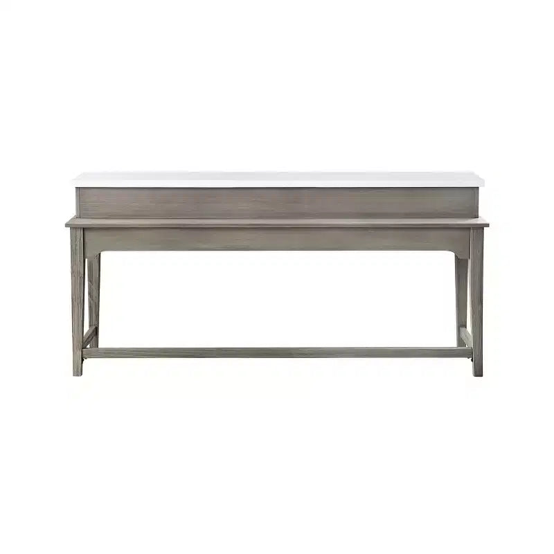 Ensemble table de salle à manger avec plateau en marbre 76" Wandella d'Acme Furniture avec rangement et tabourets cloutés
