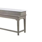 Ensemble table de salle à manger avec plateau en marbre 76" Wandella d'Acme Furniture avec rangement et tabourets cloutés