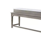 Ensemble table de salle à manger avec plateau en marbre 76" Wandella d'Acme Furniture avec rangement et tabourets cloutés