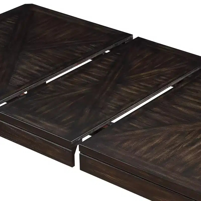 Saracina Home Table à manger extensible Ally contemporaine expresso : rallonge autobloquante, 6 places