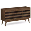 Wright Sideboard Buffet Rustic Aged Brown - Wyndenhall: Mid-Century Modern, Adjustable Shelves, Acacia Wood