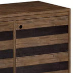 Buffet Wright rustique brun vieilli - Wyndenhall : Milieu de siècle moderne, étagères réglables, bois d'acacia