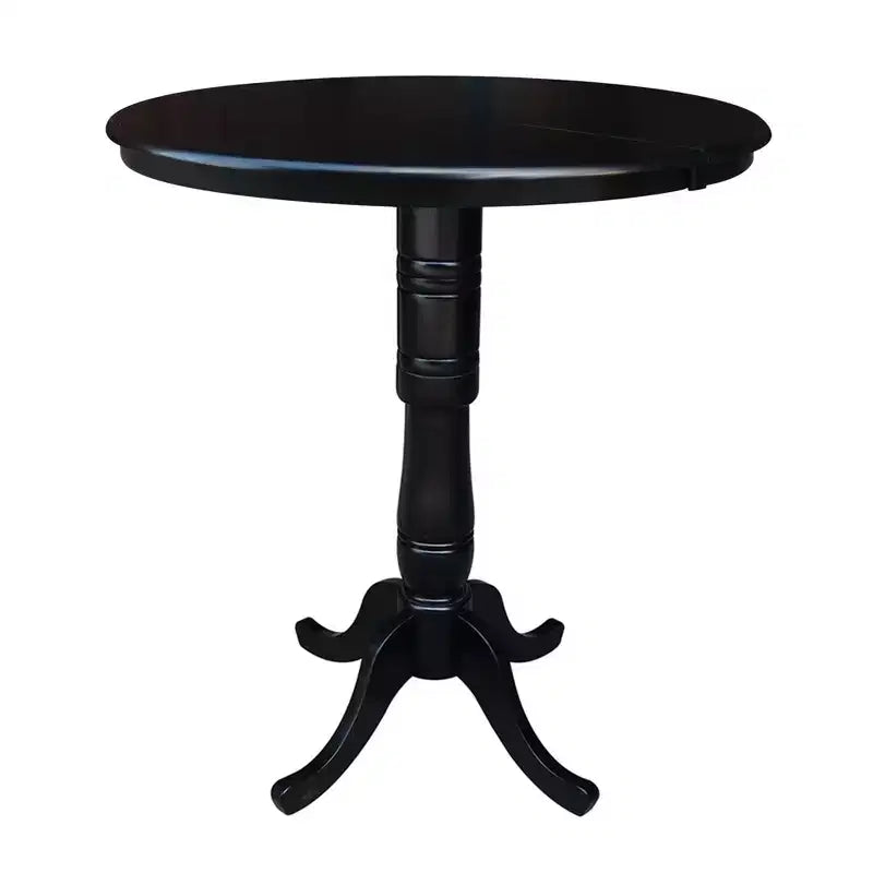 Table de salle à manger extensible ronde Draco de 36 po, rallonge de 12 po, 4 tabourets - International Concepts