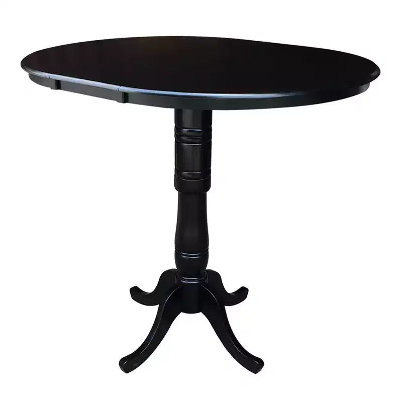 Table de salle à manger extensible ronde Draco de 36 po, rallonge de 12 po, 4 tabourets - International Concepts