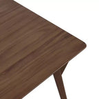 HOMES: Inside + Out Table de salle à manger rectangulaire 59 po Palm Shade de style Mid-Century pour 6 personnes, noyer