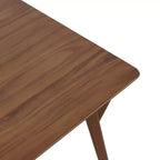HOMES: Inside + Out Table de salle à manger rectangulaire 59 po Palm Shade de style Mid-Century pour 6 personnes, noyer