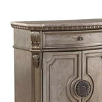 Buffet de service Northville 173 cm en marbre avec rangement, argent antique - Acme Furniture : Aucun assemblage requis, motifs en volutes