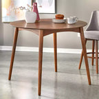 Ensemble de salle à manger Lifestorey 5 pièces Derby mi-siècle moderne hauteur comptoir noyer/gris
