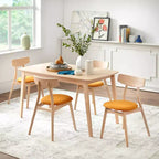 Buylateral Cadix Table à manger moderne du milieu du siècle Hêtre/Naturel