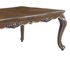 Table à manger Latisha 243,84 cm, finition chêne vieilli - Acme Furniture : Argent brossé à la main, moulures florales, rallonge