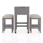 5pc Gardenside Expandable Counter Height Dining Table Set White/Light Gray/Beige - HOMES: Inside + Out