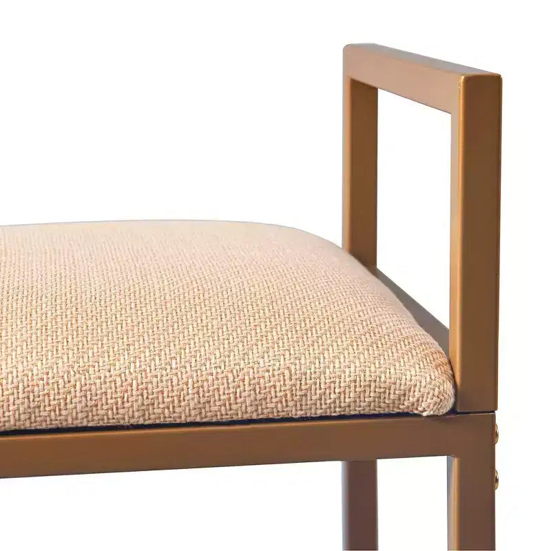 Teamson Home Ensemble de salle à manger Marmo avec plateau en faux marbre et laiton : 3 pièces, style moderne, finition laquée, tabourets rembourrés