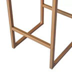 Teamson Home Ensemble de salle à manger Marmo avec plateau en faux marbre et laiton : 3 pièces, style moderne, finition laquée, tabourets rembourrés