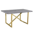 71" Raven Mango Wood Dining Table Gray/Gold - Timbergirl