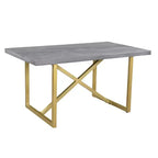 71" Raven Mango Wood Dining Table Gray/Gold - Timbergirl
