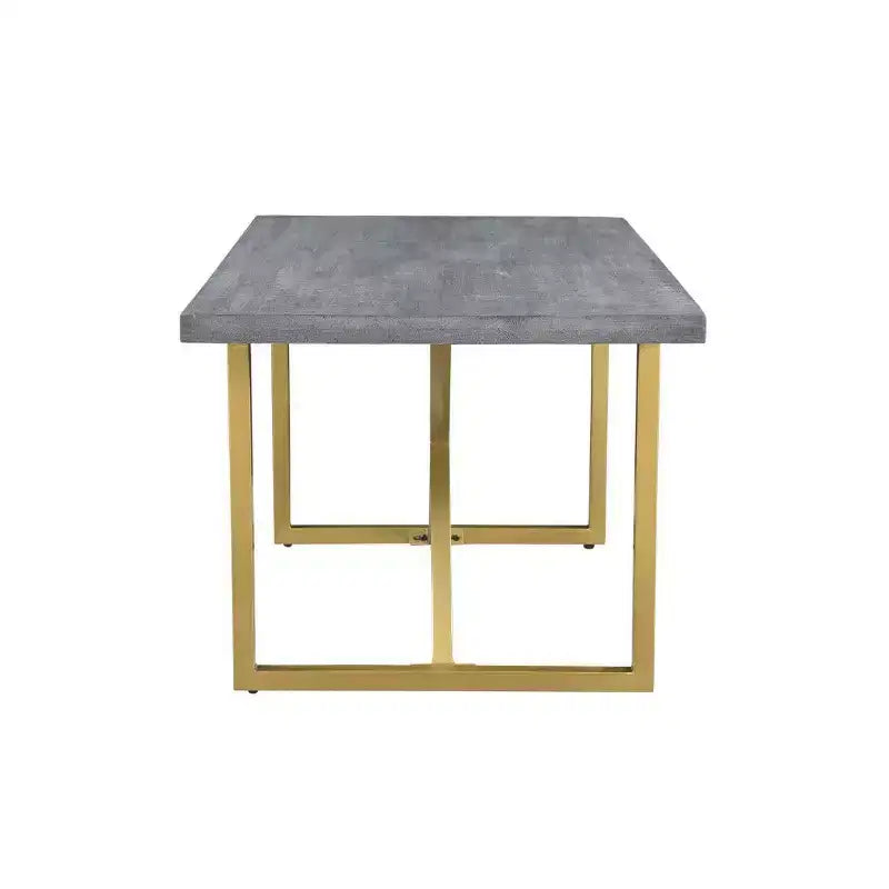 Table à manger en bois de manguier Raven 71 po gris/or - Timbergirl