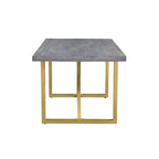 Table à manger en bois de manguier Raven 71 po gris/or - Timbergirl