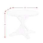 Ensemble de salle à manger 5 pièces ronde Keaton hauteur standard avec 4 chaises Beach - Picket House Furnishings : design rustique à piédestal
