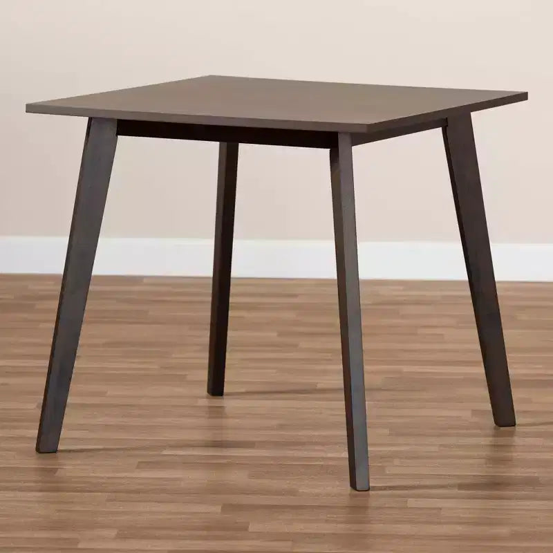 Table à manger Britte carrée en bois brun foncé – Baxton Studio