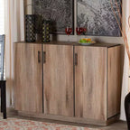 Buffet de salle à manger à 3 portes en chêne Patton Wood - Baxton Studio