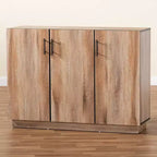Buffet de salle à manger à 3 portes en chêne Patton Wood - Baxton Studio