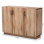 Buffet de salle à manger à 3 portes en chêne Patton Wood - Baxton Studio