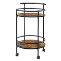 Breighton Home Designs2Go Charlie Serving Bar Cart in Barnwood/Black