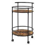 Breighton Home Designs2Go Charlie Serving Bar Cart in Barnwood/Black