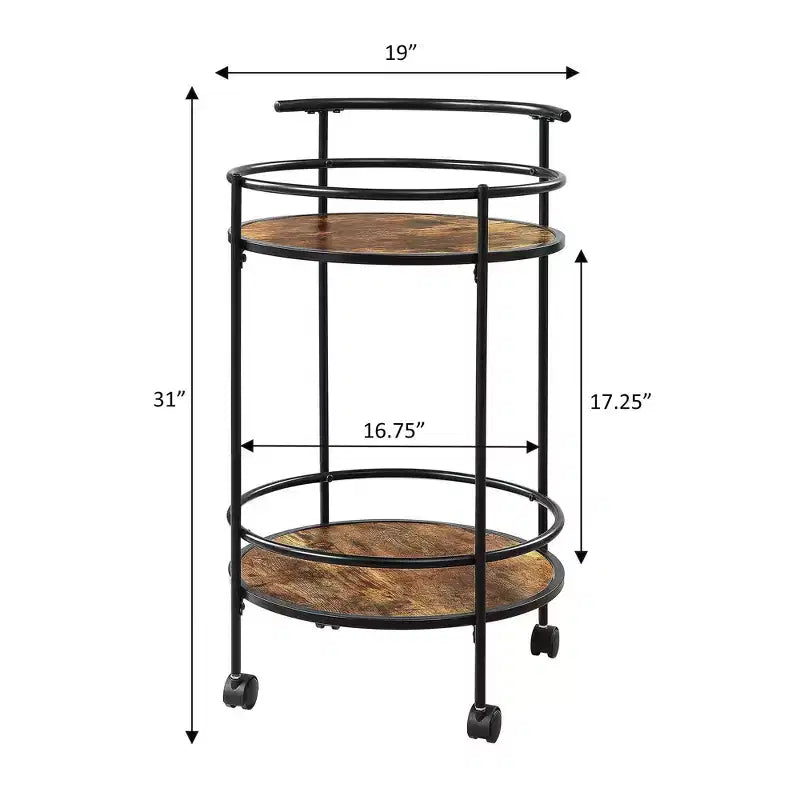 Dessertes de service Charlie Designs2Go Breighton Home en bois de grange/noir