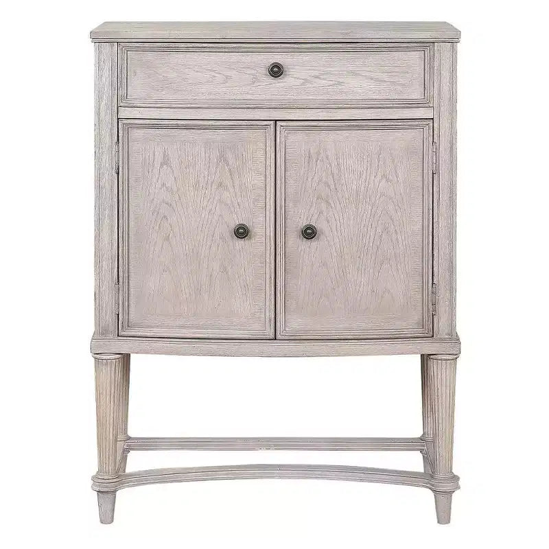Acme Furniture Wynsor Wine Rack Vintage Bone White Finish
