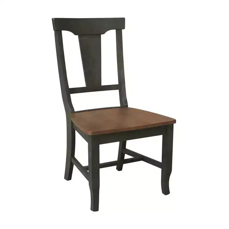 Table de salle à manger 42" à double rabat avec 4 chaises à dossier panneau Noyer/Charbon délavé - International Concepts
