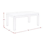 Table à manger hauteur standard en marbre Celine de Picket House Furnishings, blanc : Base noire chic, 4 places