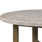 Table à manger Karsen 52 po en marbre et chêne rustique – Acme Furniture