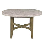 Table à manger Karsen 52 po en marbre et chêne rustique – Acme Furniture