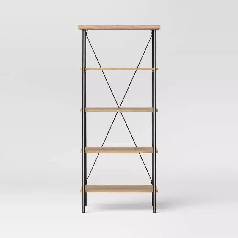 Étagère bibliothèque tour multimédia bois et métal naturel - Room Essentials™