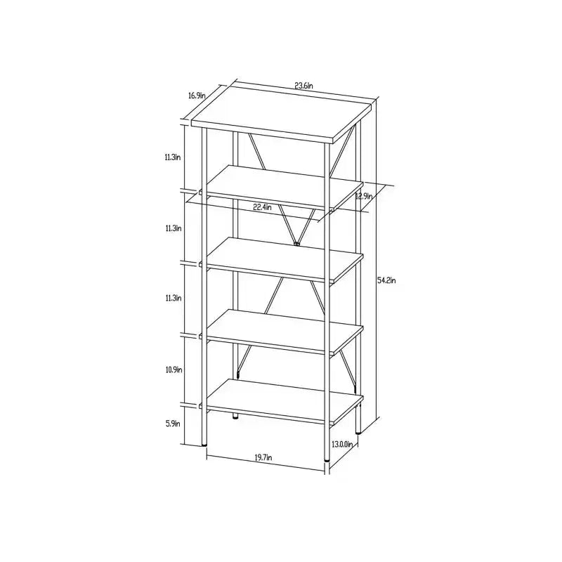 Étagère bibliothèque tour multimédia bois et métal naturel - Room Essentials™