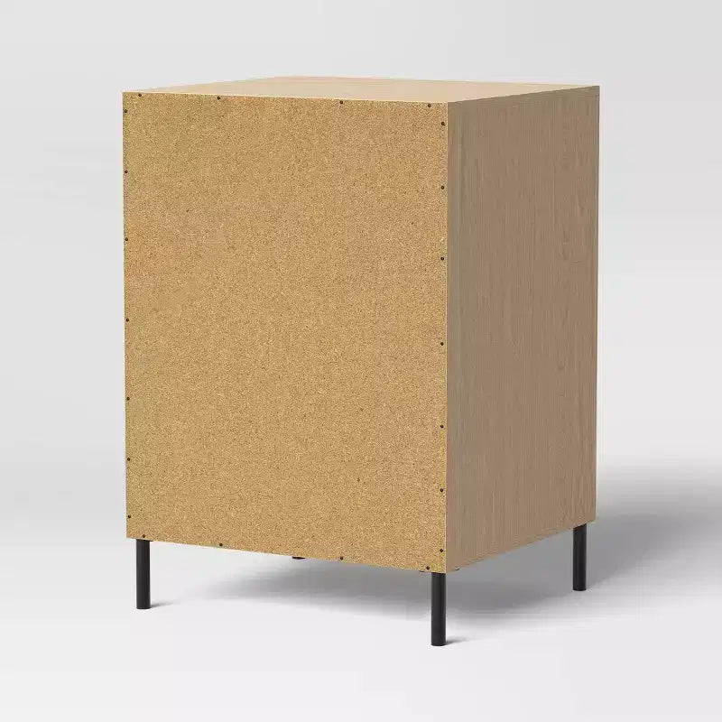 Meuble Support Tourne-Disque en Métal et Bois Naturel - Room Essentials™