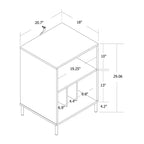 Meuble Support Tourne-Disque en Métal et Bois Naturel - Room Essentials™