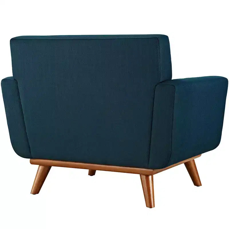 Fauteuil et pouf Engage 2 pièces Azure - Modway : Ensemble de sièges rembourrés confortables, montage sans outils