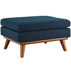 Fauteuil et pouf Engage 2 pièces Azure - Modway : Ensemble de sièges rembourrés confortables, montage sans outils
