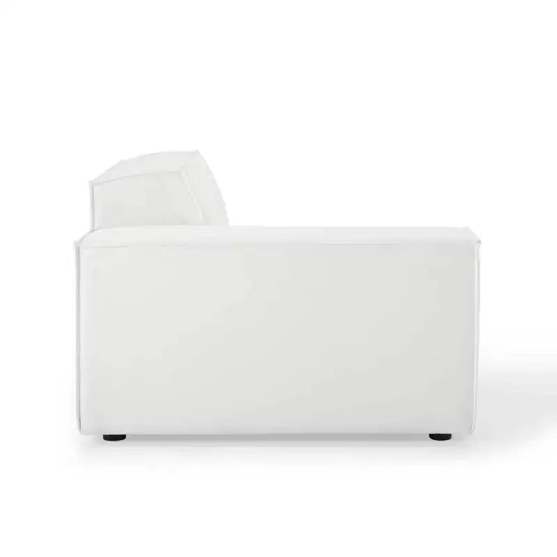 Canapé Sectionnel Accoudoir Droit Blanc - Modway : Rembourré, Design Minimaliste, Capacité 200 kg