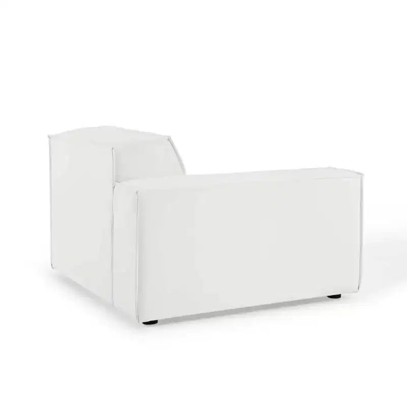 Canapé Sectionnel Accoudoir Droit Blanc - Modway : Rembourré, Design Minimaliste, Capacité 200 kg