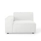 Canapé Sectionnel Accoudoir Droit Blanc - Modway : Rembourré, Design Minimaliste, Capacité 200 kg