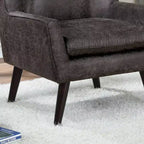 Fauteuil d'appoint capitonné central gris foncé - HOMES: Inside + Out