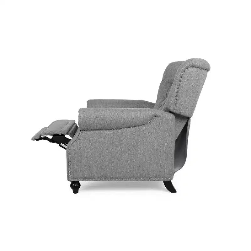 Christopher Knight Home Fauteuil inclinable motorisé capitonné Callade Gris/Brun foncé