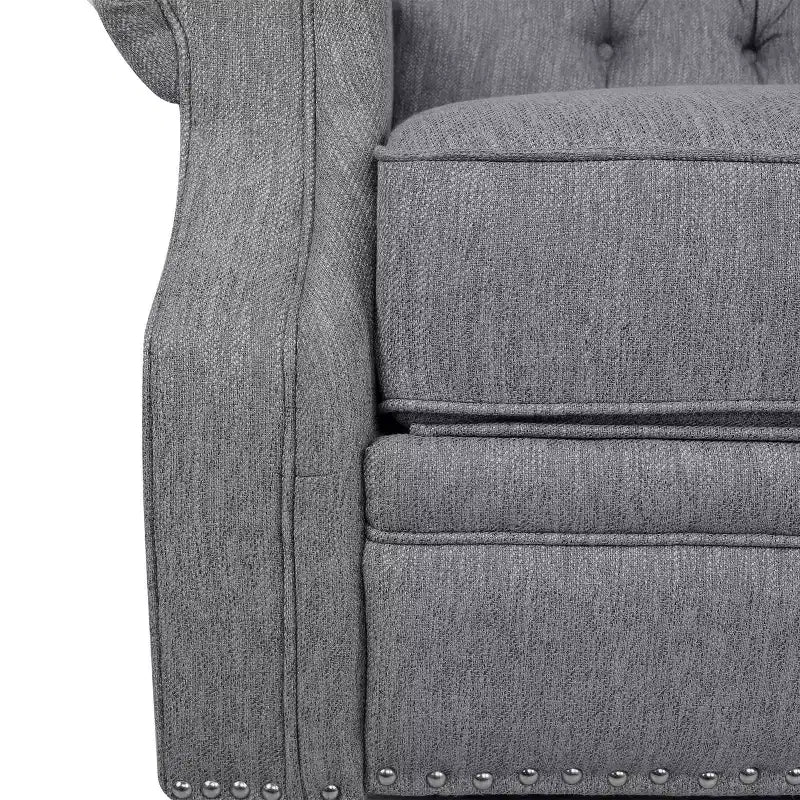 Christopher Knight Home Fauteuil inclinable motorisé capitonné Callade Gris/Brun foncé