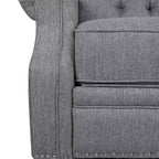 Christopher Knight Home Fauteuil inclinable motorisé capitonné Callade Gris/Brun foncé